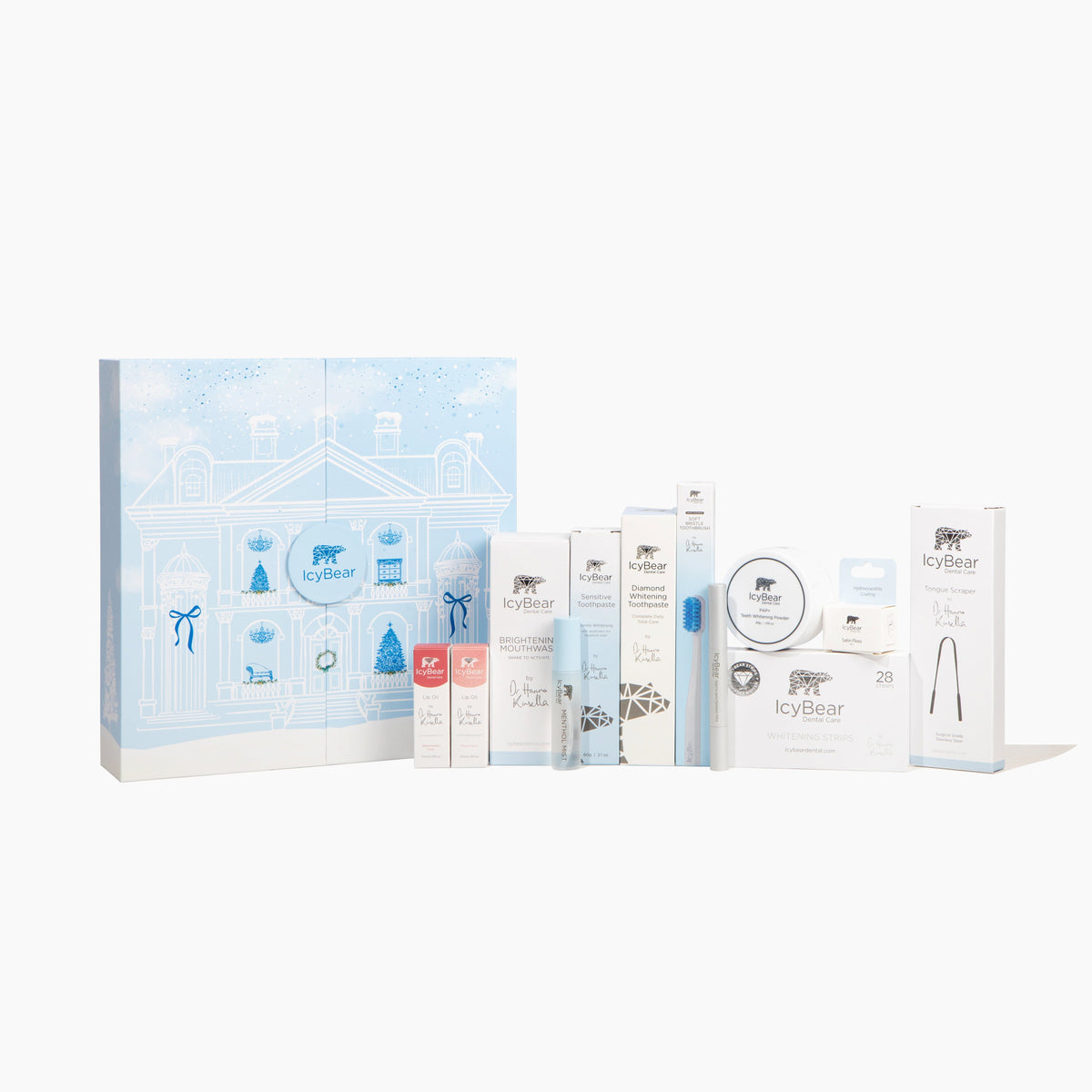 Icy Bear 12 Days of Teeth Whitening Advent Calendar with all 12 full-size products