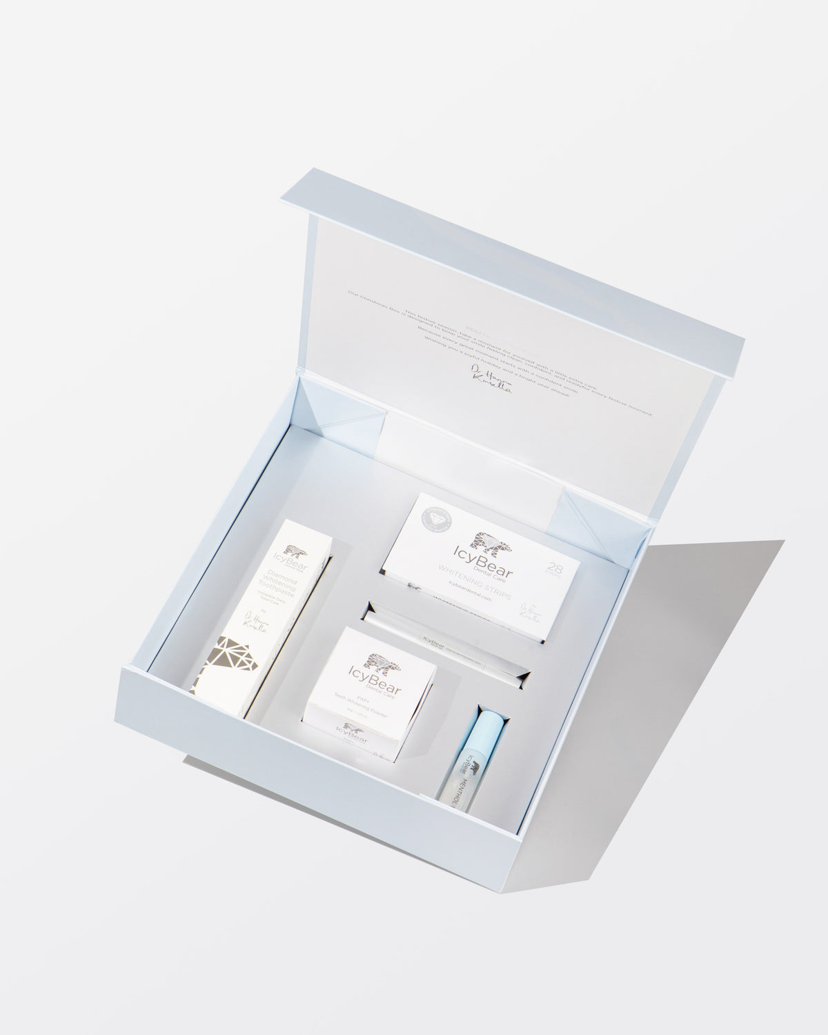 Icy Bear Christmas Bundle open showing personal message from Dr Hanna Kinsella and 5 full-size products
