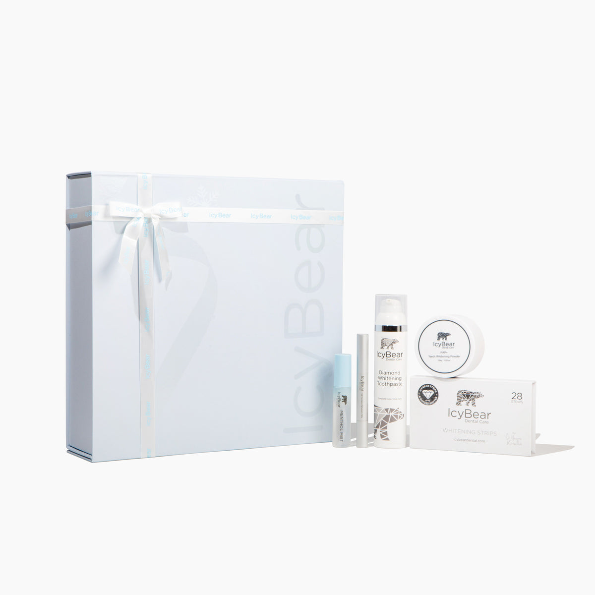 Icy Bear Christmas Bundle with Whitening Toothpaste, Strips, Powder, Pen and Breath Spray