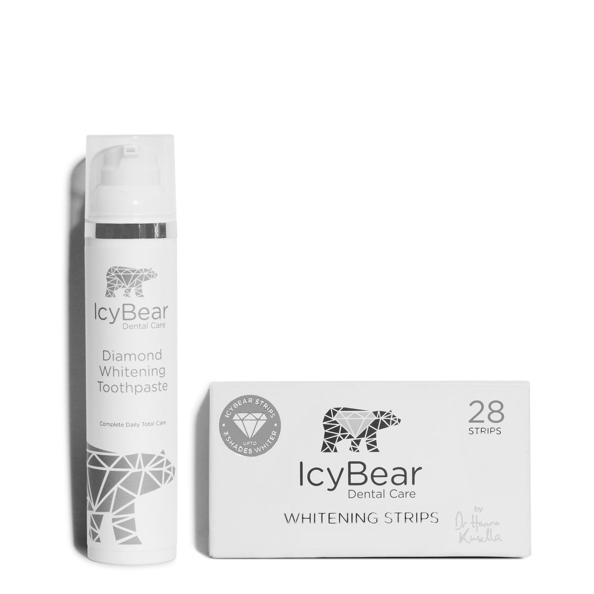 Teeth Whitening Starter Bundle Toothpaste + Whitening Strips – Icy Bear ...