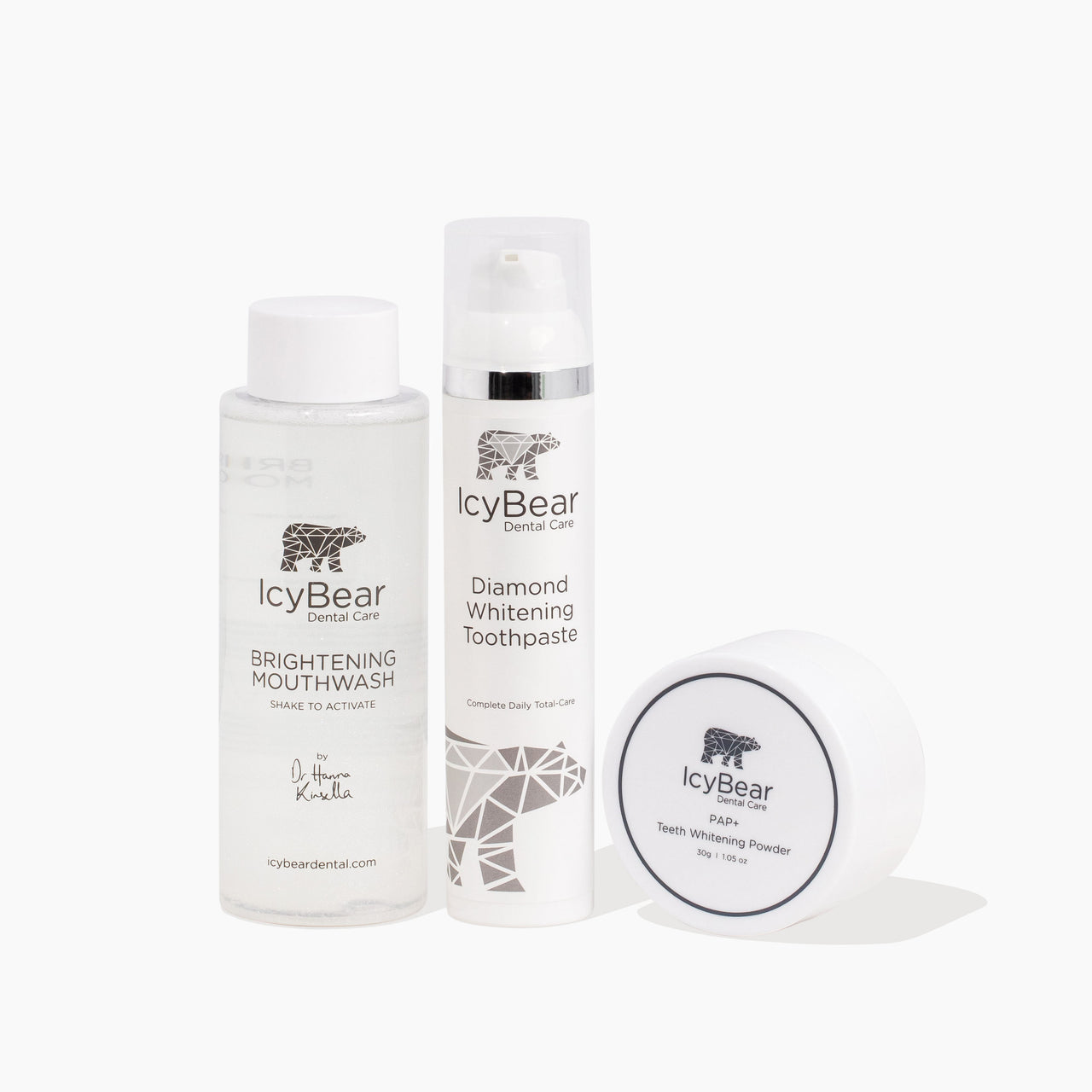 Icy Bear Dental Care Porcelain Care Bundle on a white background.