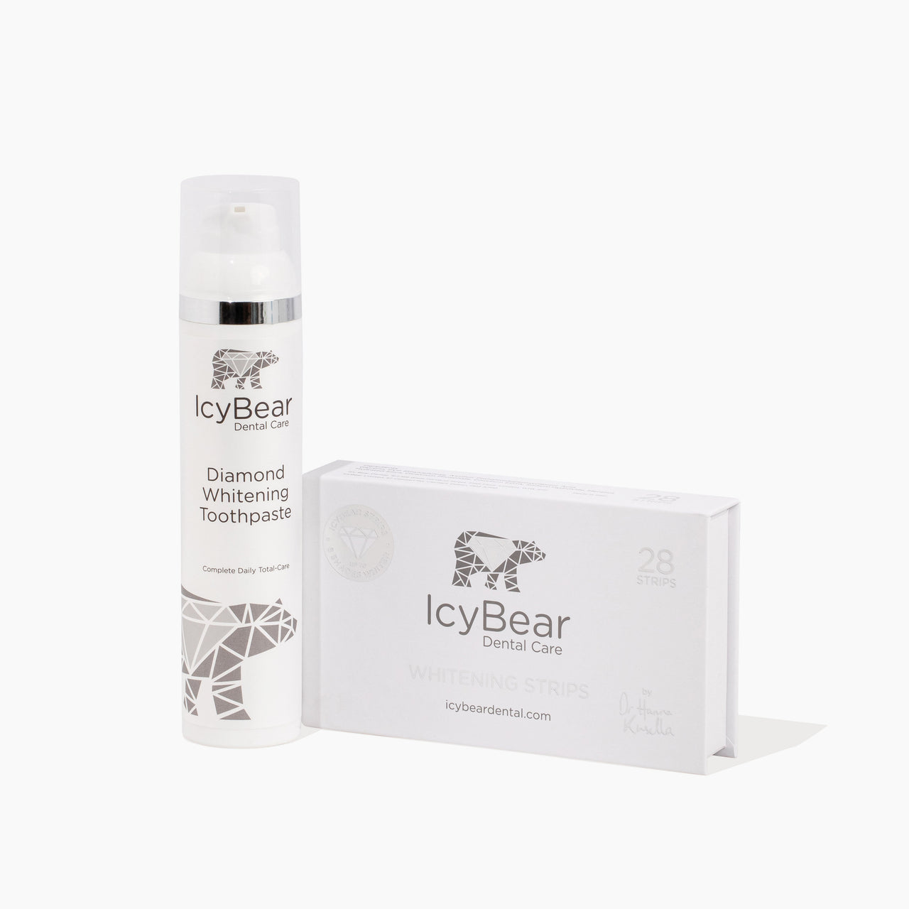 Icy Bear Dental Care Teeth Whitening Starter Bundle on a white background.