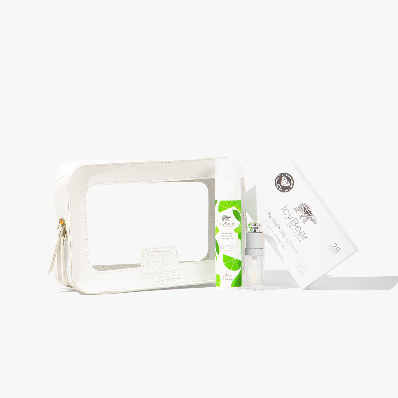 Icy Bear Dental Care Summer Travel Bundle on a white background.