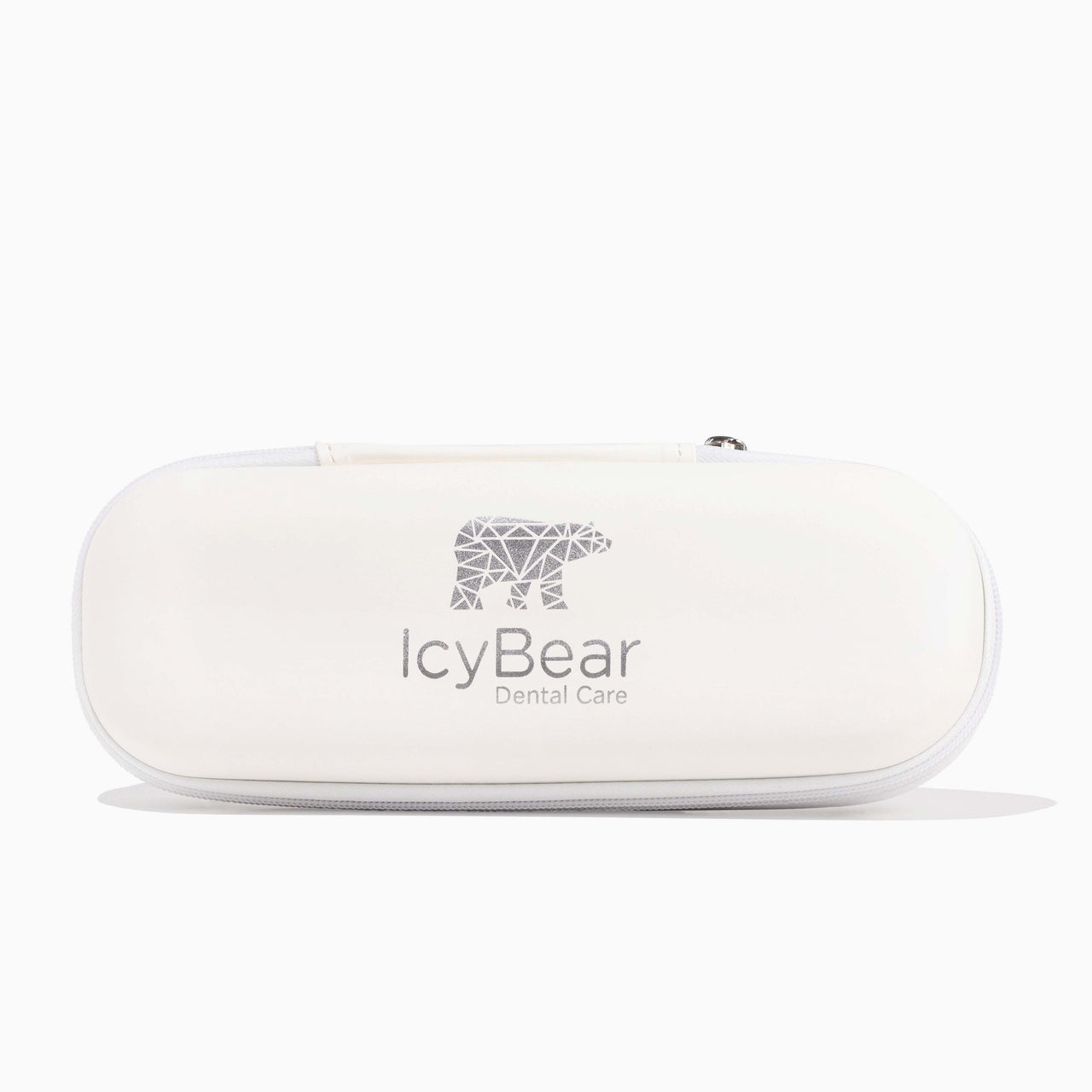 Icy Bear Dental Care toothbrush travel case on a white background.