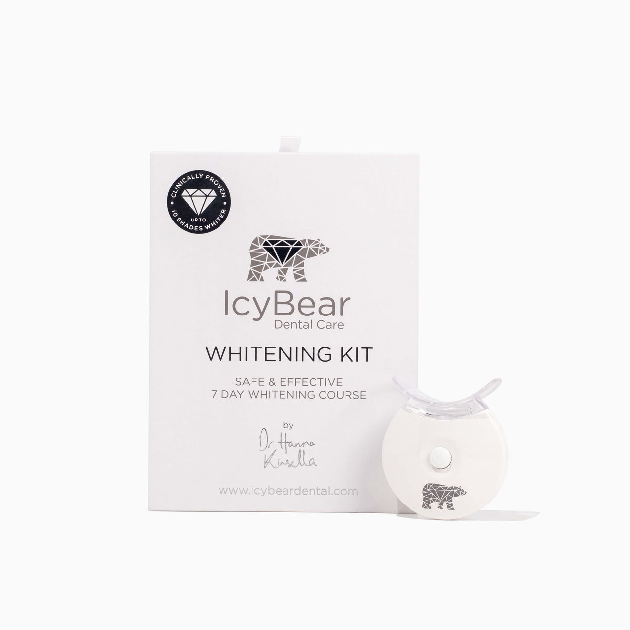 Icy Bear Dental Care Teeth Whitening Kit on a white background.